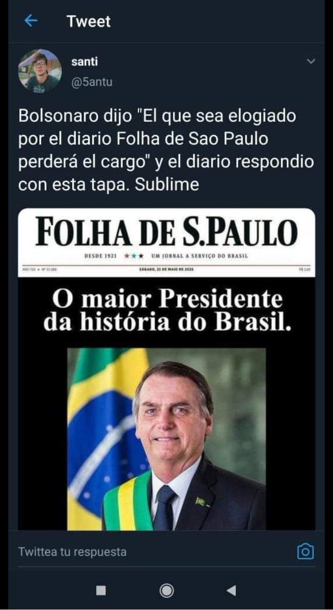 #Magnifico #ForaBolsonaro <a href="/folha/">Folha de S.Paulo</a>