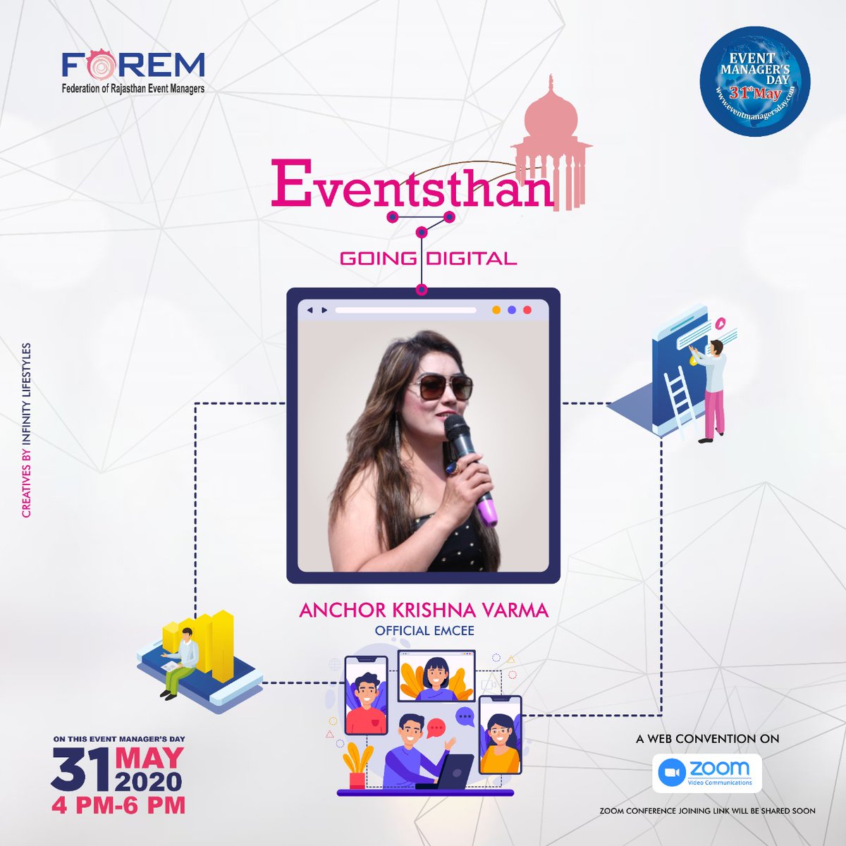 anchorkv's tweet photo. Honoured to be the official Emcee for #Forem #Eventsthan #FederationOfRajasthanEventManagers live on https://t.co/VFOCRPM5kT https://t.co/JPZsiN1ZgI