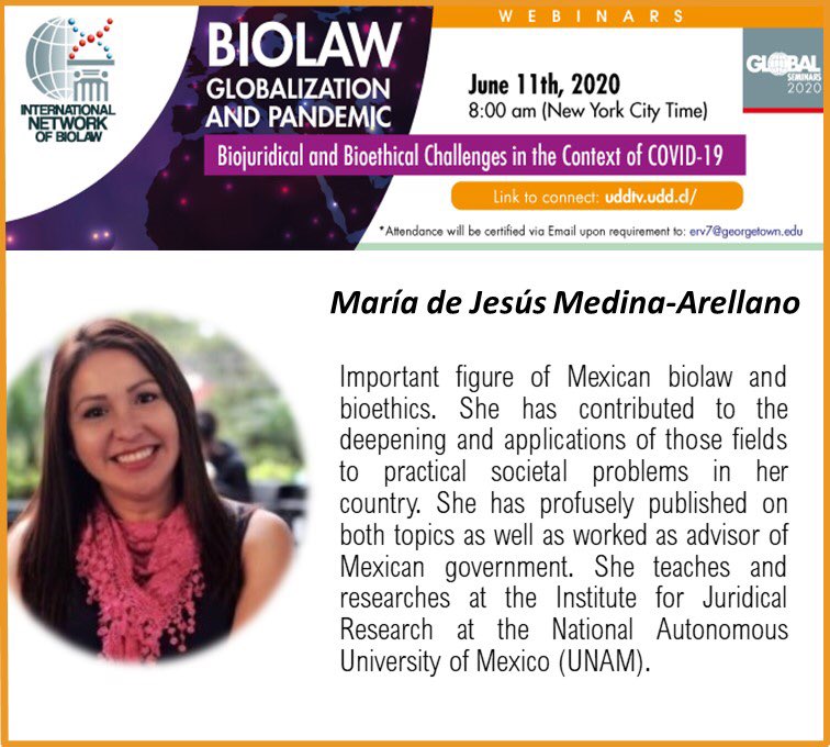 BioderechoRed's tweet photo. 📣 ‼️Global Seminars- International Network of Biolaw ‼️📣  

Want to meet our speakers? Please, check this out. A great event is coming! 👇👇

Link : https://t.co/U2IpuIcTGi…
    
@JulianSavulescu @HankGreelyLSJU @PeterSinger @bioderecho_eu  @mariamedina_A
#bioderecho #bioética https://t.co/Fm0qTS6IED