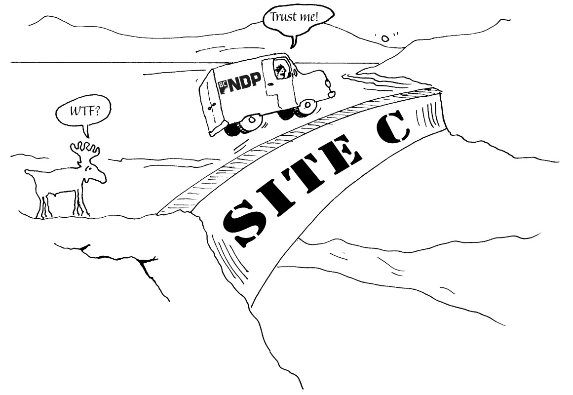 billsqueegee's tweet photo. @SusanFDe @Lidsville @Norm_Farrell @bcndp Like this? (I should have drawn cracks in the dam &amp; river banks.) https://t.co/BWzqhTU5Sc