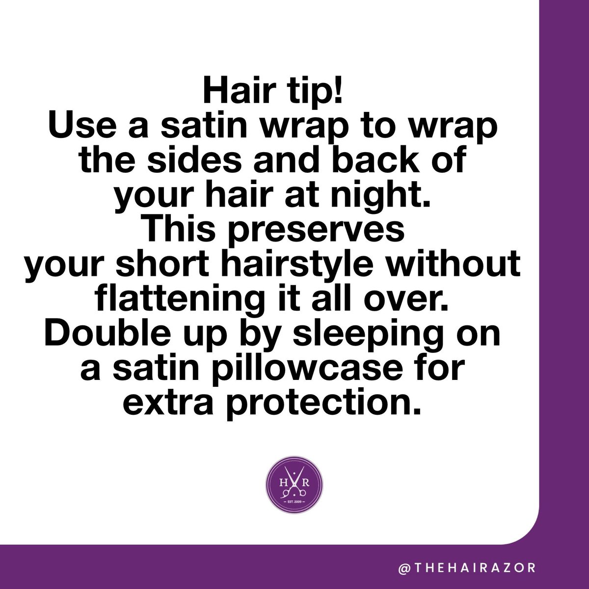 TheHaiRazor's tweet photo. I personally use and suggest @silkywraps for a great velcro headwrap! #TheHaiRazor #shorthairtips #shorthaircare #pixiehairstyles https://t.co/5cbAr2OhPi