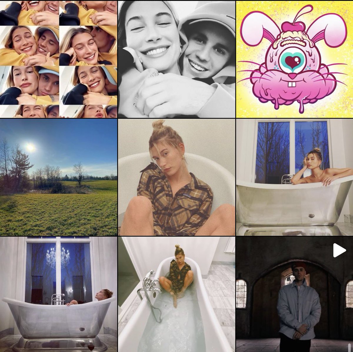 Segundo print: Instagram do Justin (quase o da própria hailey)