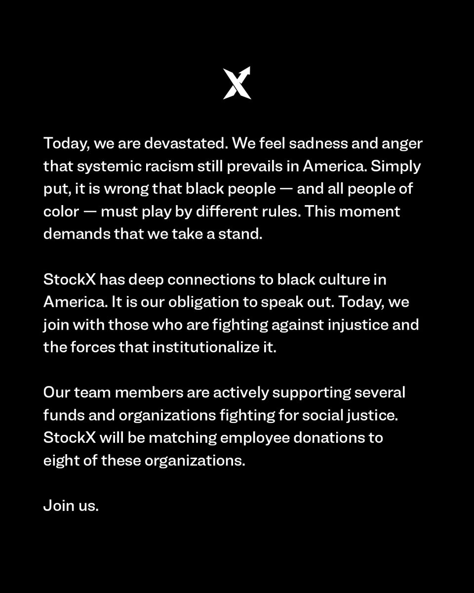 StockX on X Together we can make a difference. UntilWeAllWin https t dPBtaUfSS8 X