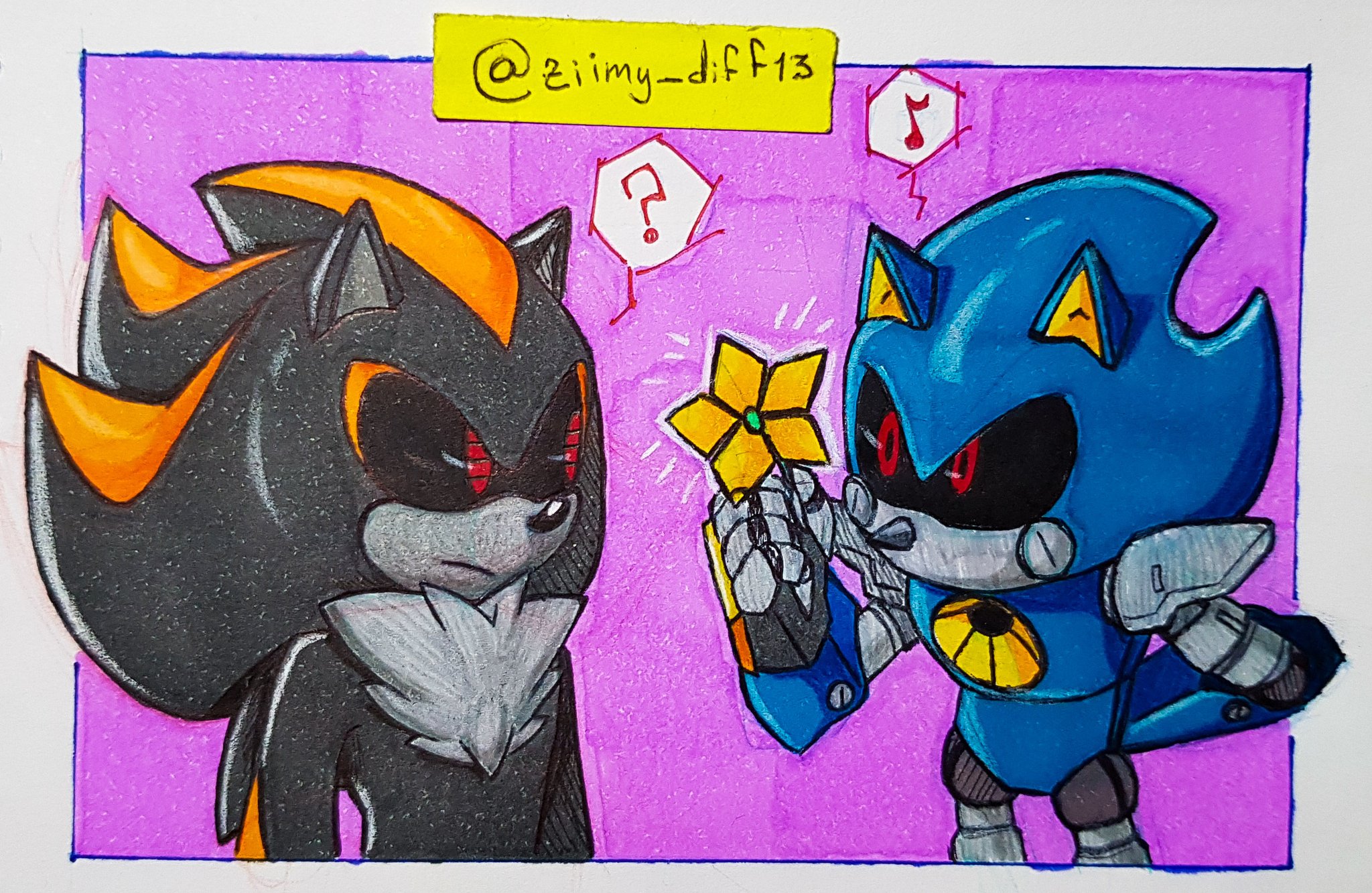 Shadow Android vs Mecha Sonic