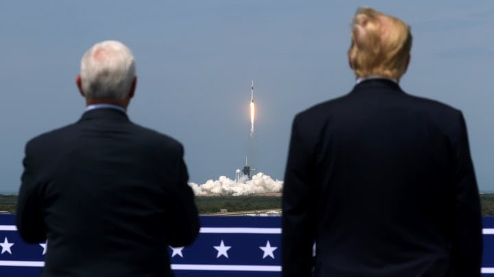 RudyGiuliani's tweet image. .@realDonaldTrump used today’s launch to show all Americans our future is not limited by the lawlessness of the few but by the decency, industry, and patriotism of the many.