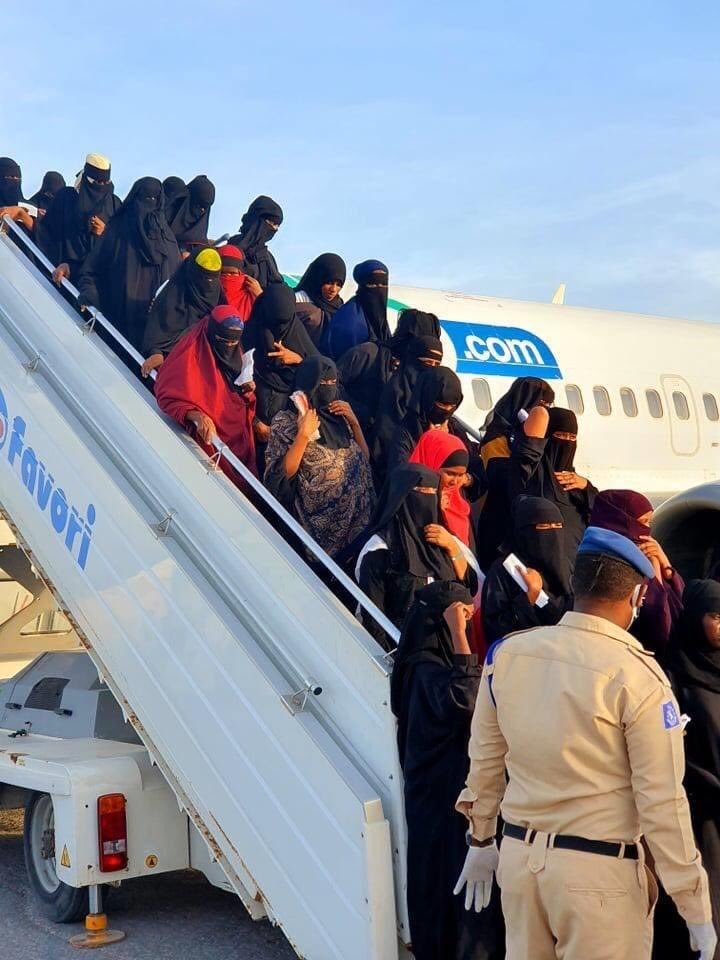 More than 500 Somali girls have returned from Saudi Arabia after enduring many years of abuse including sexual and violence as well as held against their will.Many of them cried once landed on their whole soil and free from Saudi slave culture often masked under "domestic" jobs