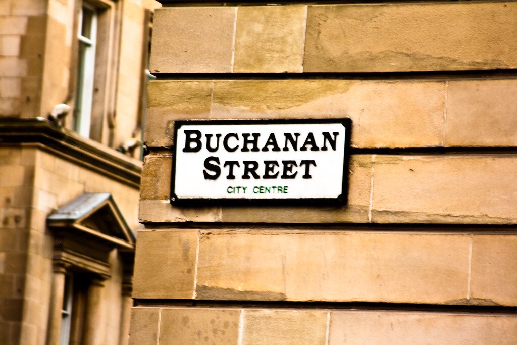 Buchanan street is named after Andrew Buchanan who was one of the first Scots to have Tobacco Plantations in the New World, with major holdings in Virginia.