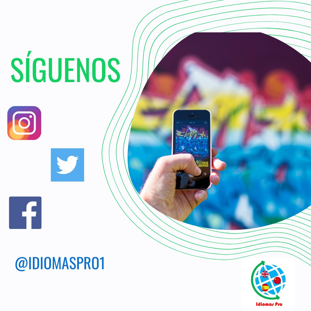IdiomasPro1's tweet photo. Síganos en todas nuestras redes sociales Facebook, Instagram y Twitter.
Nos encuentran como idiomaspro1
"Compartir el conocimiento te hace sabio". 🤓
#Idiomaspro #sábado #inglés #español #chino https://t.co/ioflAdnLKv
