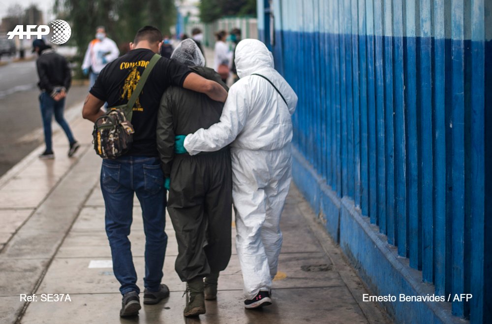 AFPespanol's tweet photo. 🇵🇪 Perú, segundo país de América Latina con más contagiados de covid-19, sobrepasó el sábado los 150.000 casos confirmados tras registrar una cifra récord de más de 7.000 contagios en 24 horas. #AFP
https://t.co/yg6GI5hODn
✍ @ljcisneros https://t.co/GEEZ8zJm5e
