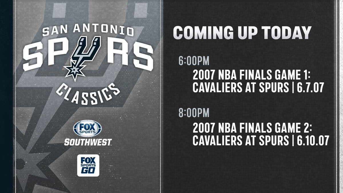 KerryK42's tweet image. RT FOXSportsSW: Get your brooms ready... 👀🧹

Join us tonight on FSSW for the #SpursClassics presentation of games 1 and 2 of the spurs&apos; sweep of the Cavs in the 2007 NBA Finals! #GoSpursGo  #actnearn #sct