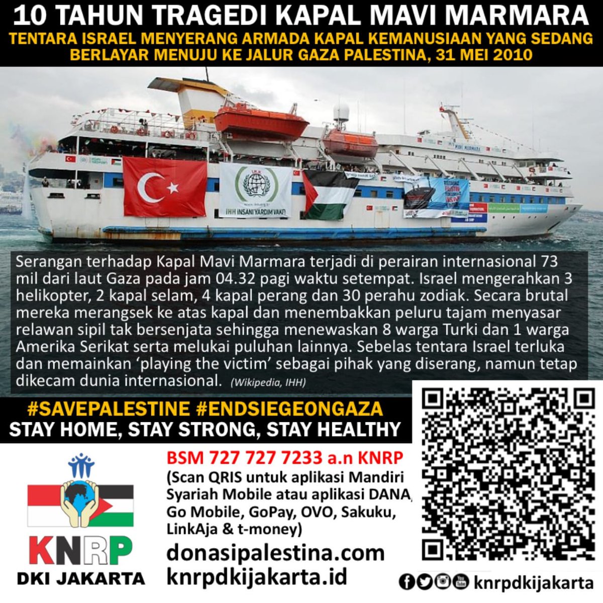 Dindaharnisa1's tweet photo. Mengenang 10 tahun tragedi kapal mavi marmara

#savepalestina
#savegaza https://t.co/LKhsLkVT5I