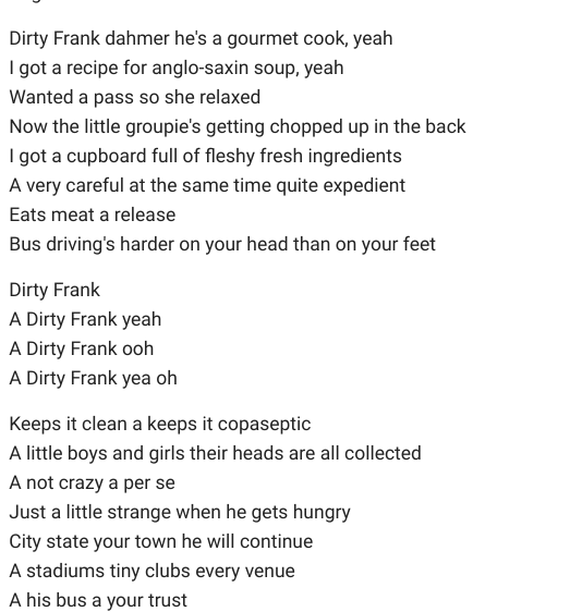 Dirty Frank by Pearl Jam