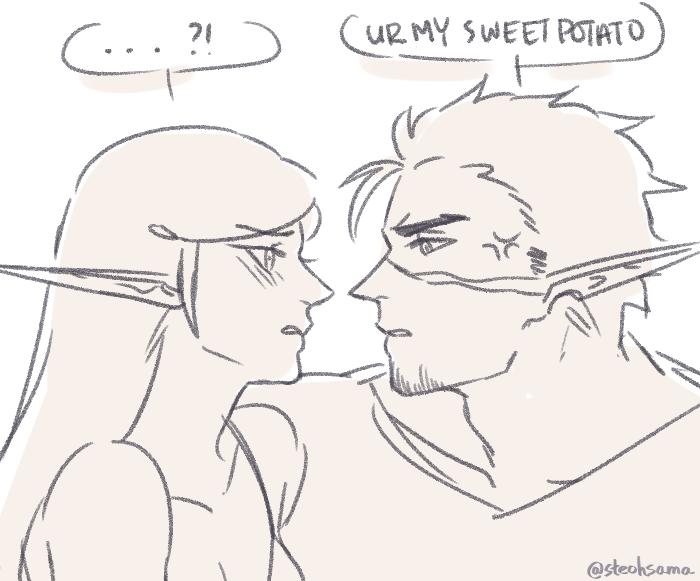 Sky is drunk and he's convinced that the sweet potato is a hot potato, but Yuri insists it's a sweet potato ?