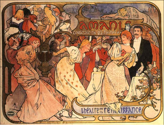 arteaIdia's tweet photo. "Amants" (1895), Alfons Mucha (República Checa) - Modernismo https://t.co/87i6qsQMMF