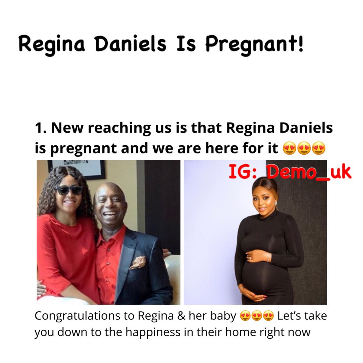 Regina Daniels Is Pregnant Let’s walk you down to the happiness in Mr & Mrs Ned Nwoko’s home right now... - THREAD