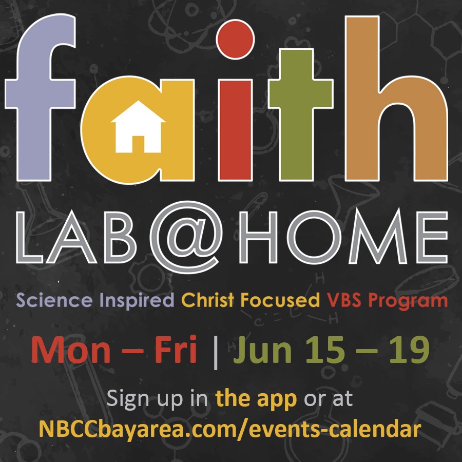 NBCCBayArea's tweet photo. 👋Hey NBCC!! Don’t forget to register for our NBCC Kids &amp; Students Faith Lab @ Home VBS! We will have 5 amazing family sessions! Please register by TOMORROW, May 31! You don’t want to miss it! 😄

Learn more &amp; register at:
https://t.co/4Wi4M43AgT

#FaithLab #VBS #NBCCbayarea https://t.co/sDxr2x3R12