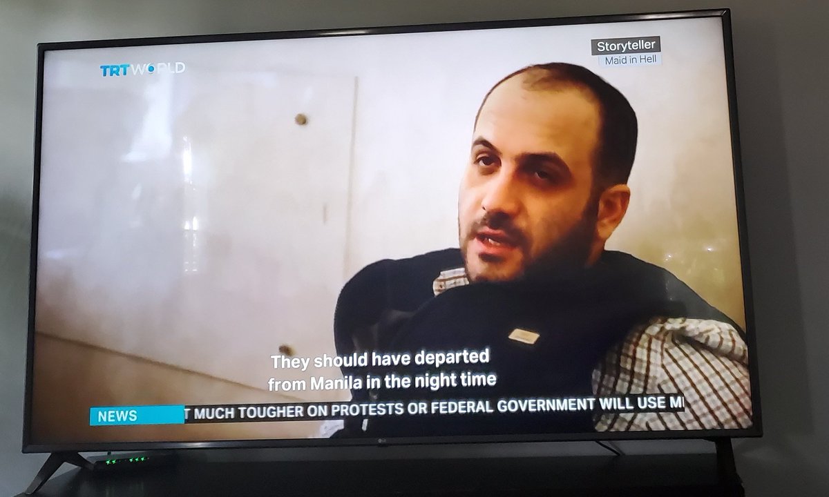 serrakaracam's tweet photo. Modern days slavery #MaidinHell is live now at @trtworld , explains housekeeper market in the Middle East.
#storyteller
"They are traveling illegally. We are paying to the immigration under the table"
"I don't think there is human rights in this world maybe in Europe not in ME" https://t.co/QQ0Eo4qecS