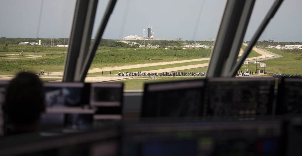 SachaRodriguez's tweet photo. Liftoff! Demo-2 Heads to the Space Station via NASA https://t.co/ifCf6VzSRN https://t.co/M5oIDd4y3B