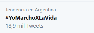 #YoMarchoPorLaVida es tendencia !!!