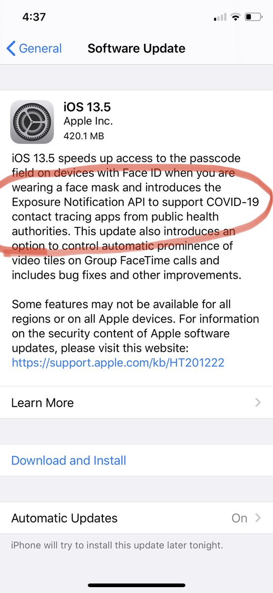 TheThomsters's tweet photo. There it is. The moment our phones admit they’re tracking. For the greater good say good bye to privacy. #COVID19 #BigBrother https://t.co/DBzEfUodVd