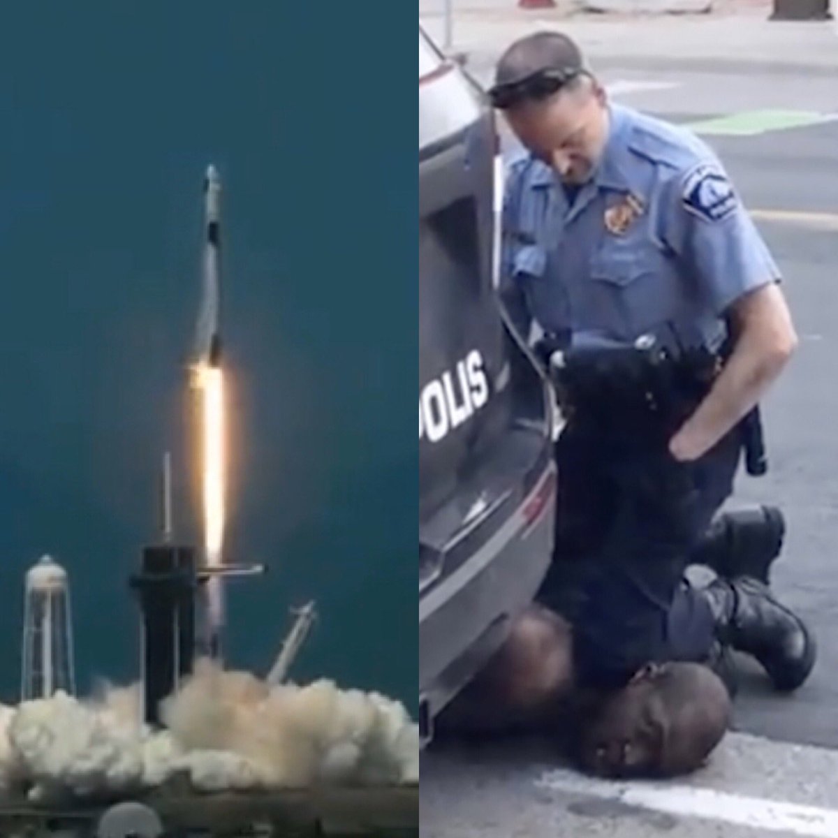 We all get to choose a side!
RIP #GeorgeFloyd,  #JusticeForGeorge
Well done #SpaceX