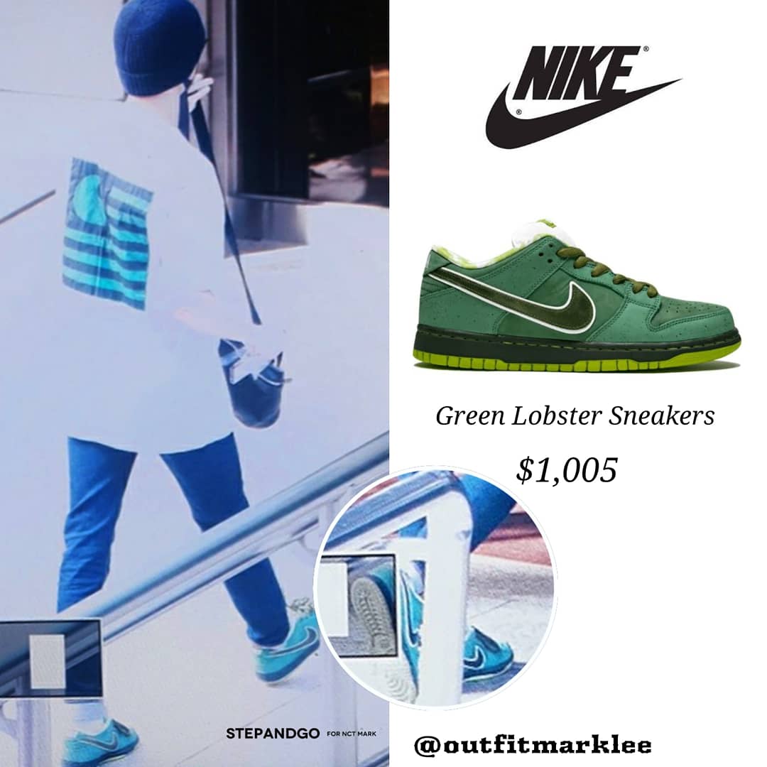 outfitmarklee's tweet photo. Mark on his Way to Music Bank wearing Carhatt WIP T-Shirt, and wearing @Nike Green Sneakers.  

credits: @SlayNow802 and @_stepandgo 

#MARK #MarkLee #MarkNCT #NCT127 #PUNCH https://t.co/PBZKjxdEya