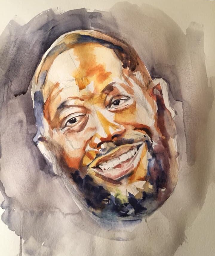 Okay last tweet. I forgot I painted Killer Mike once. I wasn’t as good at watercolor as I am now