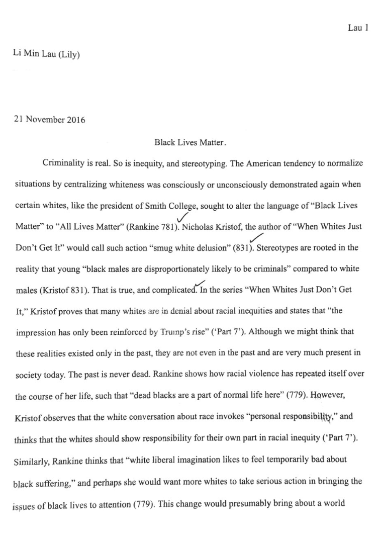 limiiin's tweet photo. In light of George Floyd, I would like to share an essay titled "Black Lives Matter.", which was written during my freshman year in college. https://t.co/4lhI11wvKm