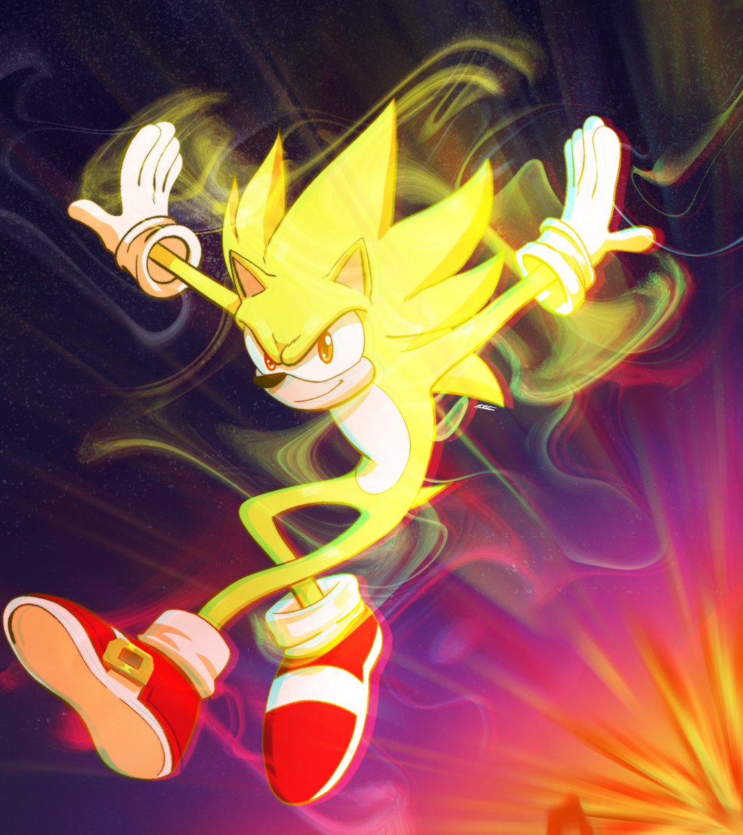 mattittos on X: Super Sonic pra #SonicCollab do @aryelsereio 🤪🏃🏽🦔  #SonicTheHedgehog #sonicfanart  / X