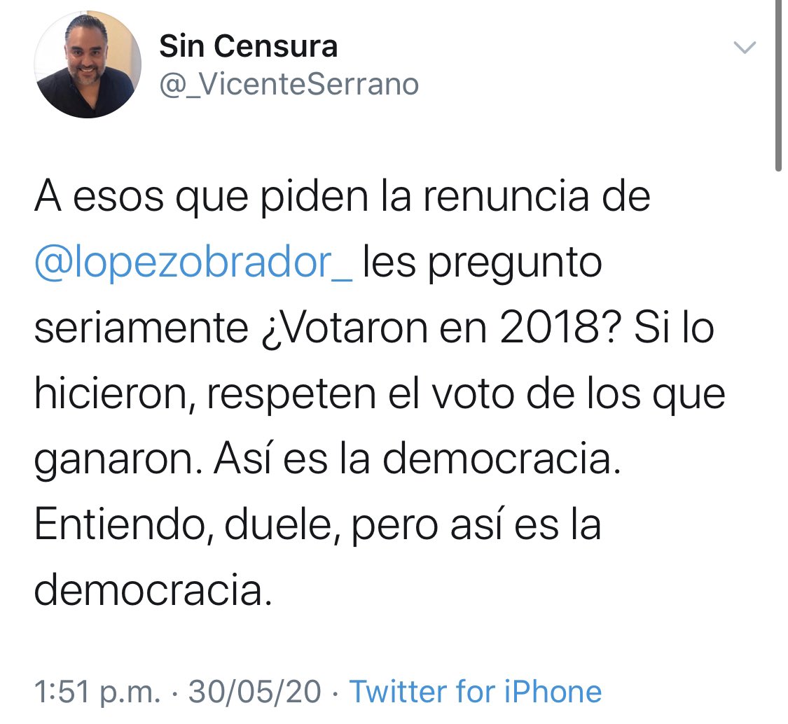 2014: Exijimos la renuncia inmediata del presidente.

2020: ama no quieren respetar el boto