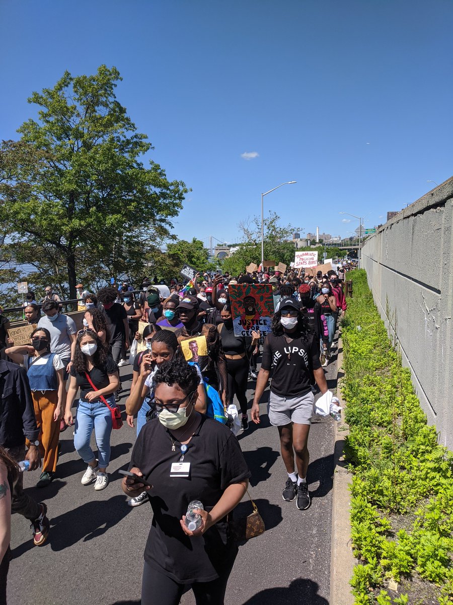 G_Fries's tweet photo. #BLM protest this afternoon, we shut down the West Side Highway in NYC.
#GeorgeFloyd #SayTheirNames #BreonaTaylor #AhmaudArbery #BlackLivesMatter #NoJusticeNoPeace #ICantbreathe https://t.co/WrTv07mtUI