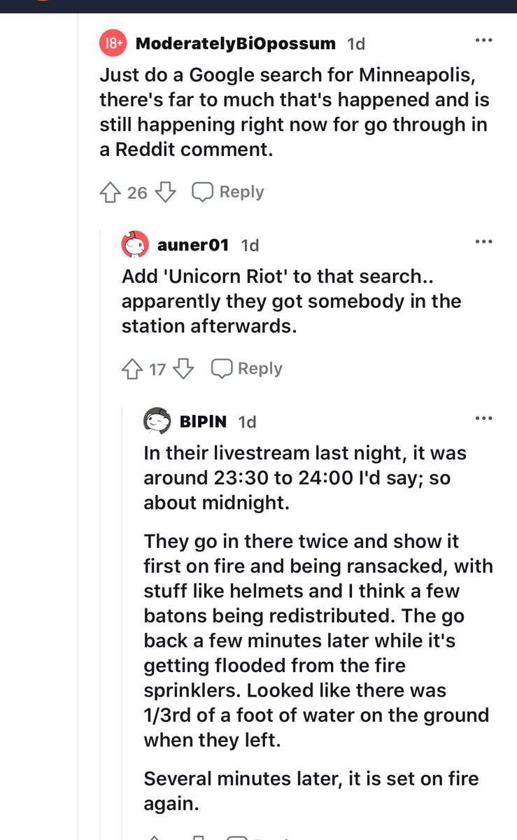 Antifa radical left admits burning down the police station in  #Minneapolis I assure you they destroyed all the minority businesses that will not get insurance due to riots. #MinneapolisUprising #AntifaTerrorists  #MinneapolisRiot  #Minneapolisprotests  https://www.reddit.com/r/AntifascistsofReddit/comments/gsp2rz/minneapolis_police_station_is_gone/