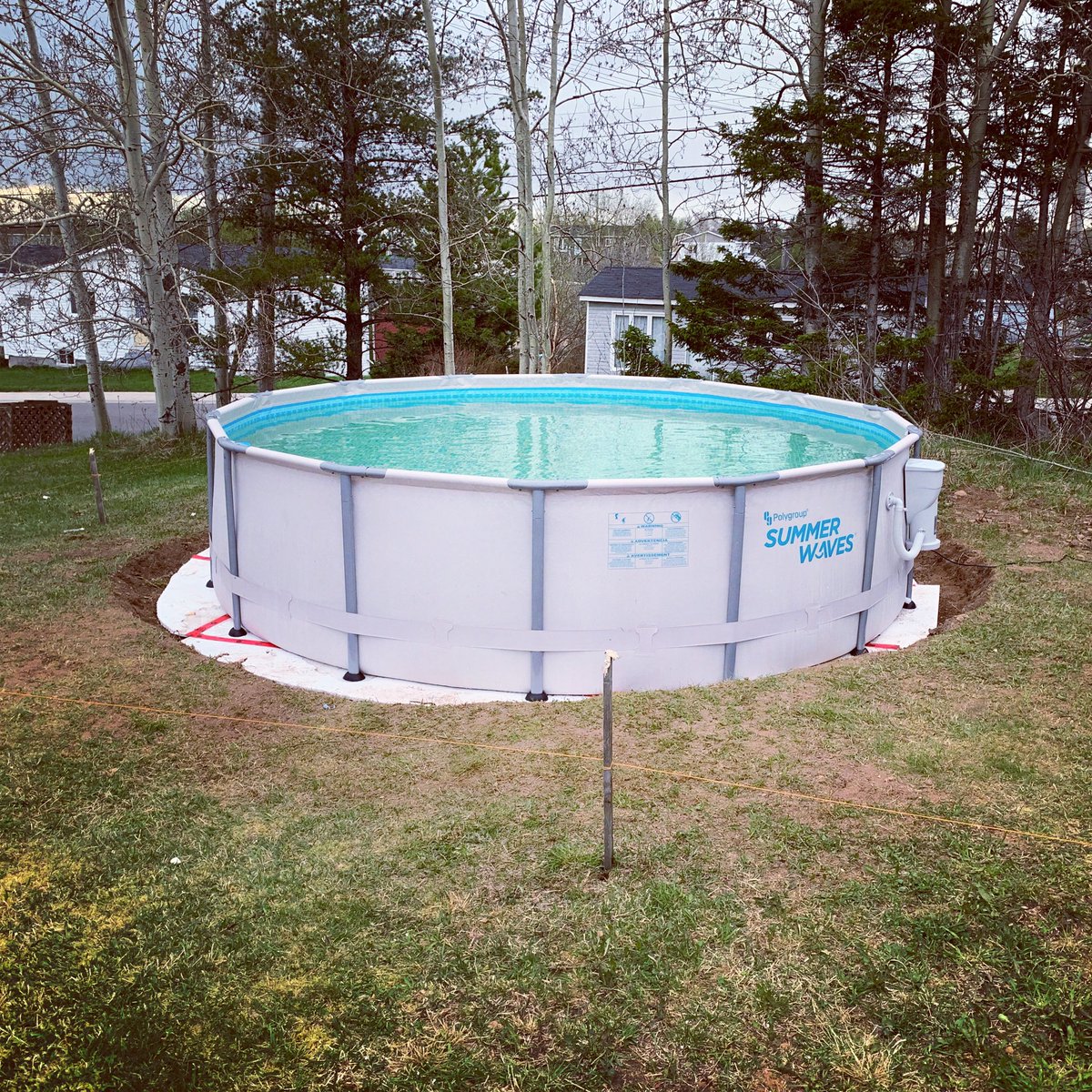 canitguy's tweet photo. Pool all setup. Hoping for warm weather! #nlsummer #needwarmweather https://t.co/EgyAFdyBl2