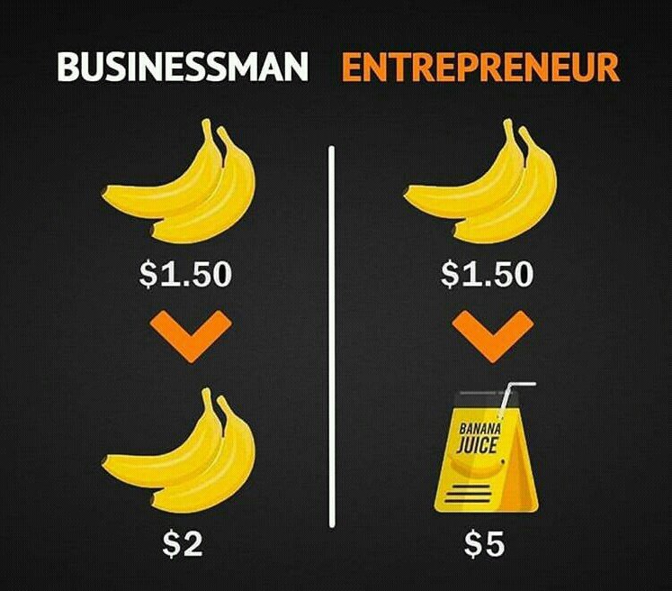 IyooRifnas21's tweet photo. See the difference between a businessman and an entrepreneur. Entrepreneurs utilize their own strategies to build sustainability in the high rivalry market.  Be an entrepreneur to become market leader in the high competitive world.
#Entrepreneur #innovation #marketconsistency https://t.co/eV82JmwkLL