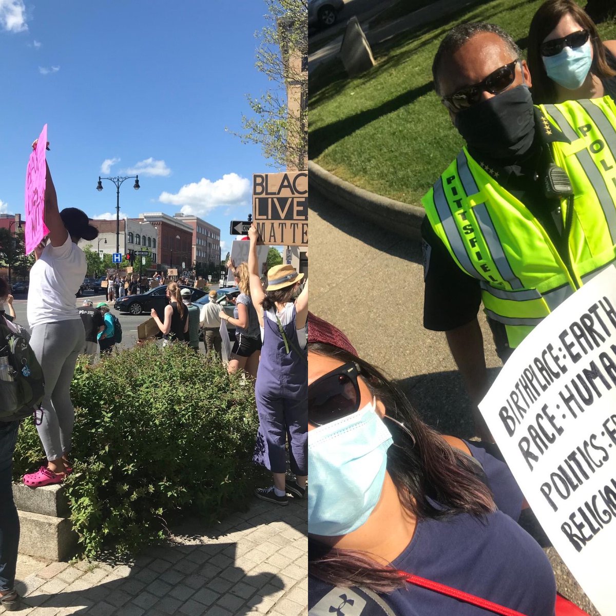 ChiefWynn's tweet photo. When our residents choose to exercise their right to lawfully assemble and peacefully protest, we protect that right , as we are sworn to do. #PPDDedicatedToExcellence https://t.co/UrMUV0aSxc