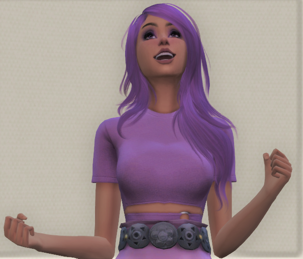 SimsandWhims's tweet photo. Because I couldn't pick just one, I went with *all* of the shades of purple for Ms. Lila. Created for the #sgcchallenge by @SimmerGroupChat centered around Lupus Awareness month! https://t.co/fyVNpmJUw6