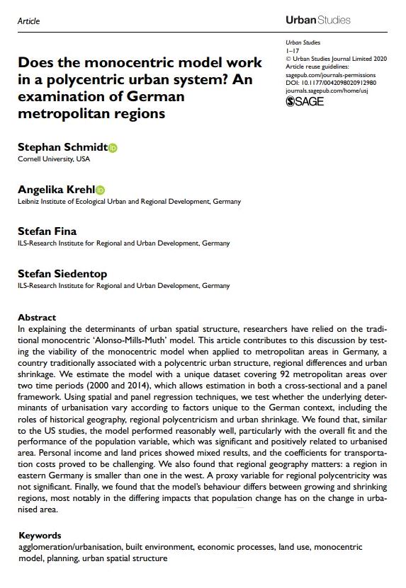 USJ_online's tweet photo. Using #spatial and #PanelRegression techniques, Schmidt et al test whether the underlying determinants of #urbanisation vary according to factors unique to the #German context https://t.co/TE9yg1k0XK https://t.co/as9Hy7uPYx