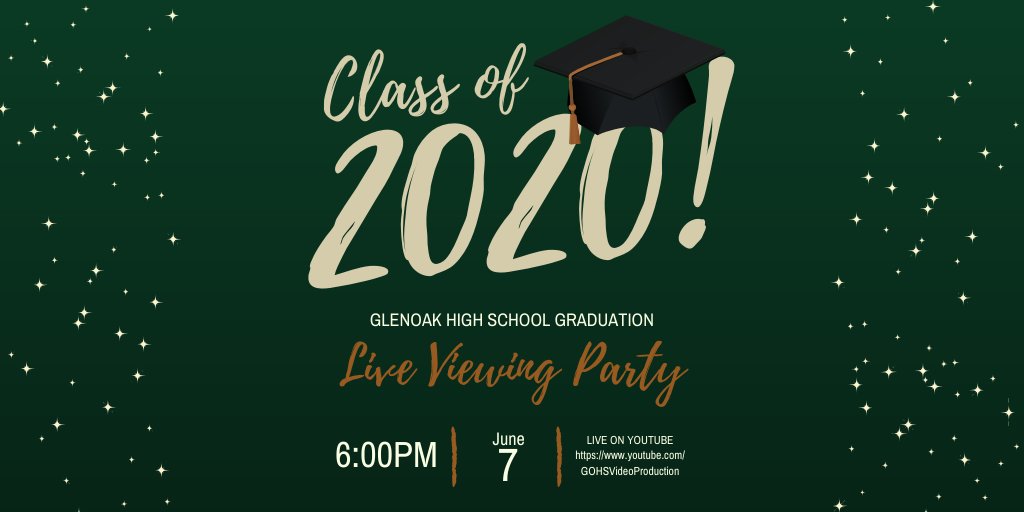 PlainLocal's tweet photo. Reminder our LIVE viewing party of the class of 2020 graduation is next Sunday, June 7 at 6:00pm!
#GOHSGrad2020 https://t.co/SjPtm95l0c