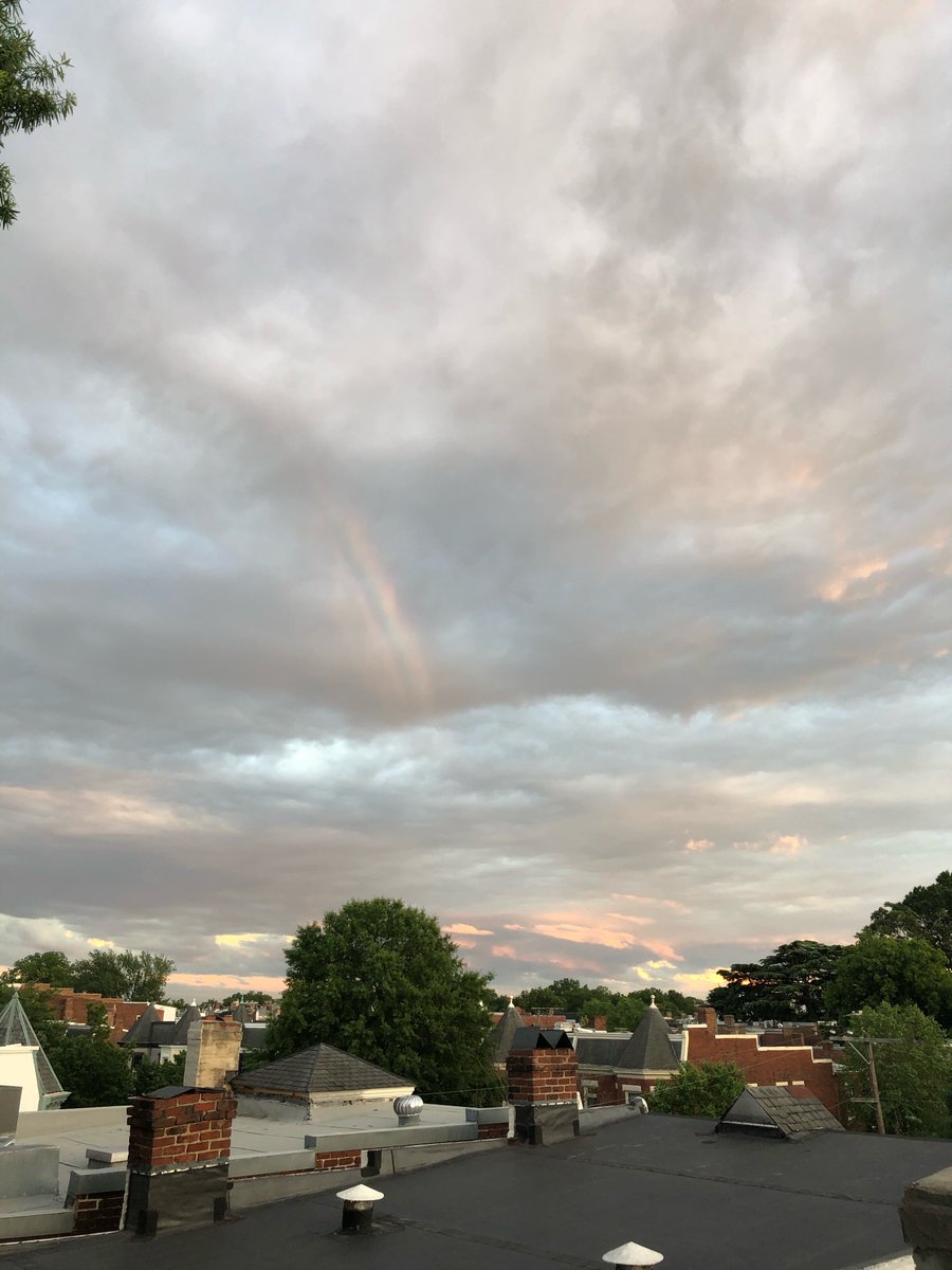 Rainbow over the Fan, which is strange because no rain this evening