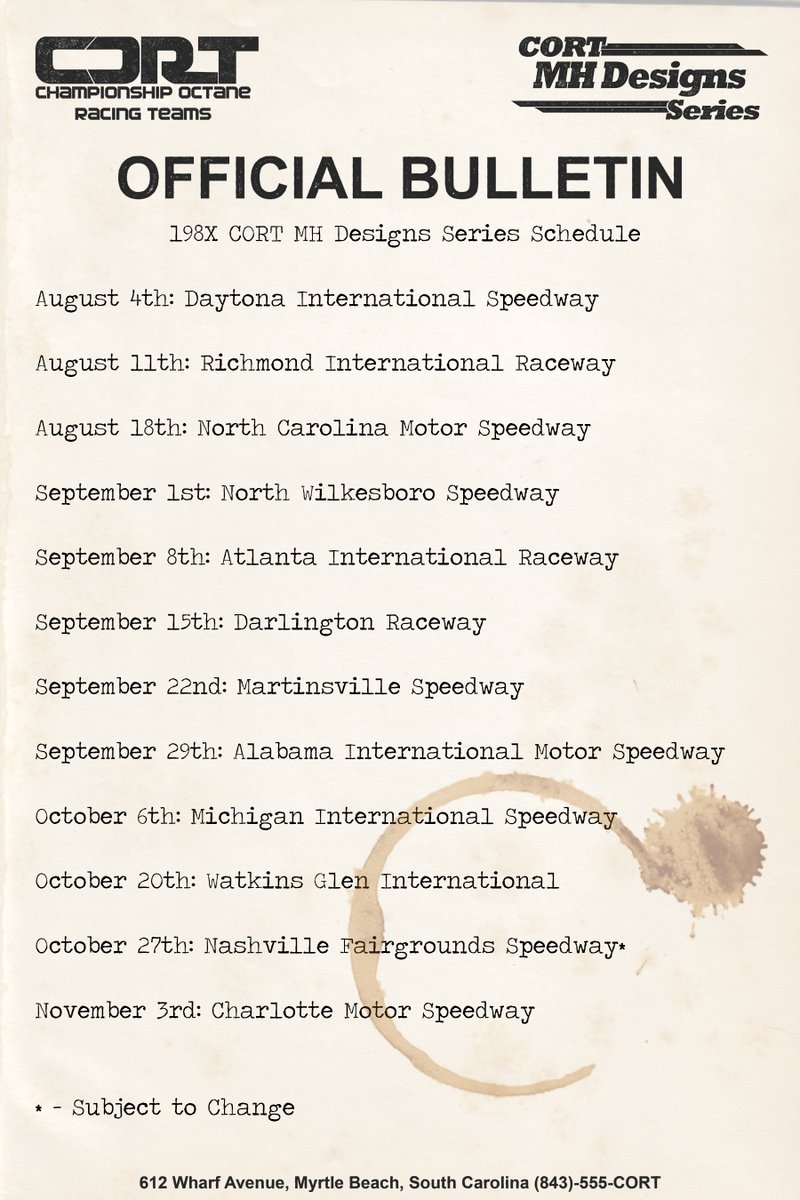 We opened that letter we got too...

It's a schedule!