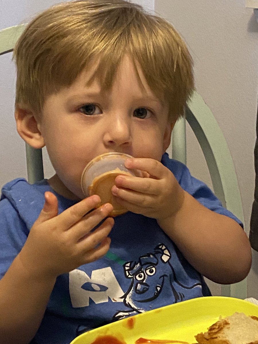 When your 1 1/2 year old realizes how good <a href="/Raising_Canes/">Raising Canes</a> sauce is...