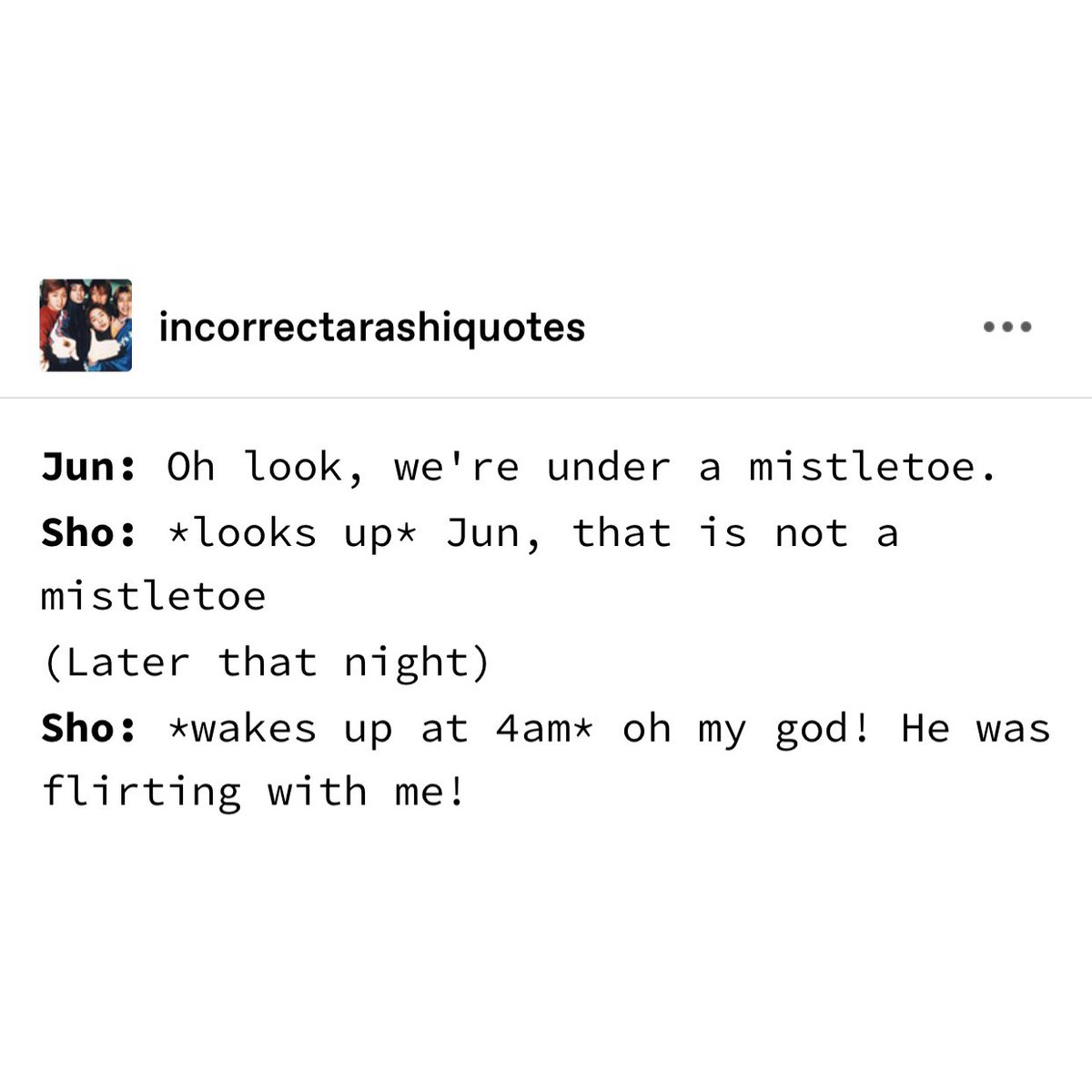 IncorrectArashi's tweet photo. Too late, Sho-kun 😅

#IncorrectArashiQuotes #Arashi
#Sakumoto #ShoJun #SakuraiSho
#MatsumotoJun https://t.co/8imU1Upqk1