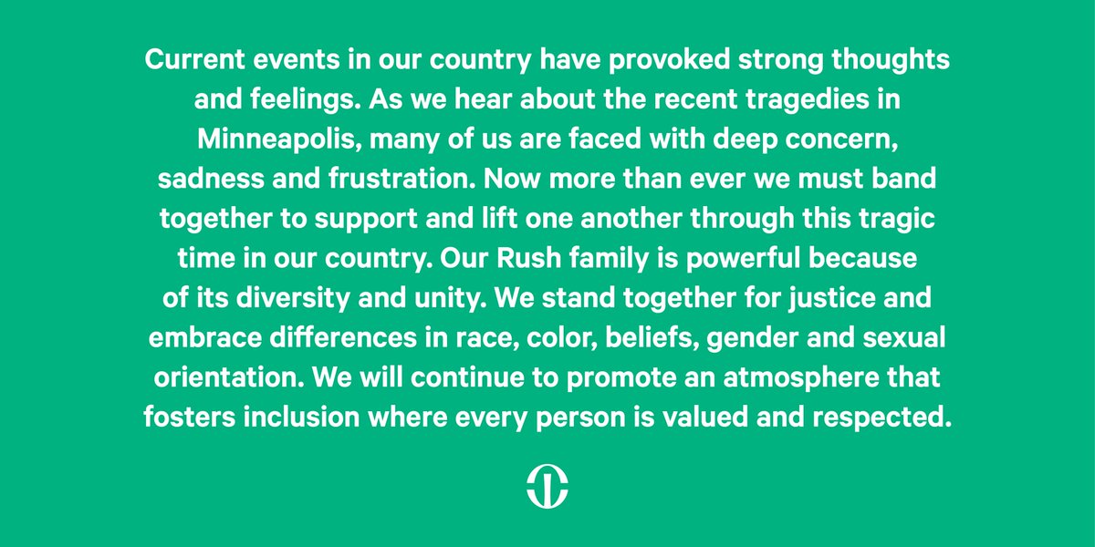 Rush Department of Surgery (@rushsurgery) on Twitter photo "Now more than ever we must band together to support and lift one another through this tragic time in our country," says <a href="/RushSurgery/">Rush Department of Surgery</a> Diversity Officer Dr. <a href="/ralvaradoMD22/">Rosalinda Alvarado</a>. Learn more about Rush’s commitment to equality at rsh.md/2ZPHm4n. "Now more than ever we must band together to support and lift one another through this tragic time in our country," says <a href="/RushSurgery/">Rush Department of Surgery</a> Diversity Officer Dr. <a href="/ralvaradoMD22/">Rosalinda Alvarado</a>. Learn more about Rush’s commitment to equality at rsh.md/2ZPHm4n.