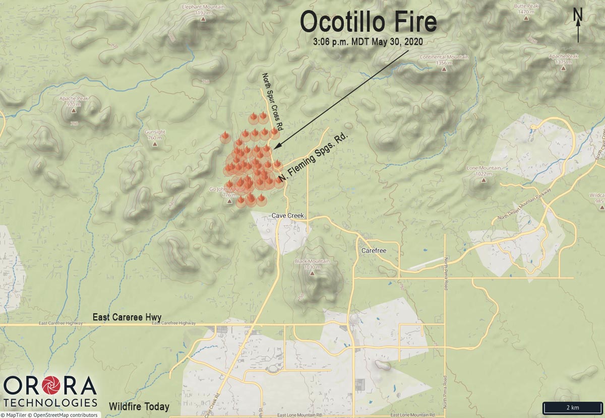 Wildfire Today On Twitter Updated Map Of The Ocotillofire At