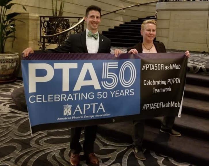 Gans_DPT's tweet photo. Shout out to all the newly elected officers of the PTA Caucus! @CTPT is very proud that our very own Megan Thibodeau was elected alternate delegate! Congrats! #ptfam #apta #choosePT #aptact #ptacaucus https://t.co/Bnd8JE8YB0