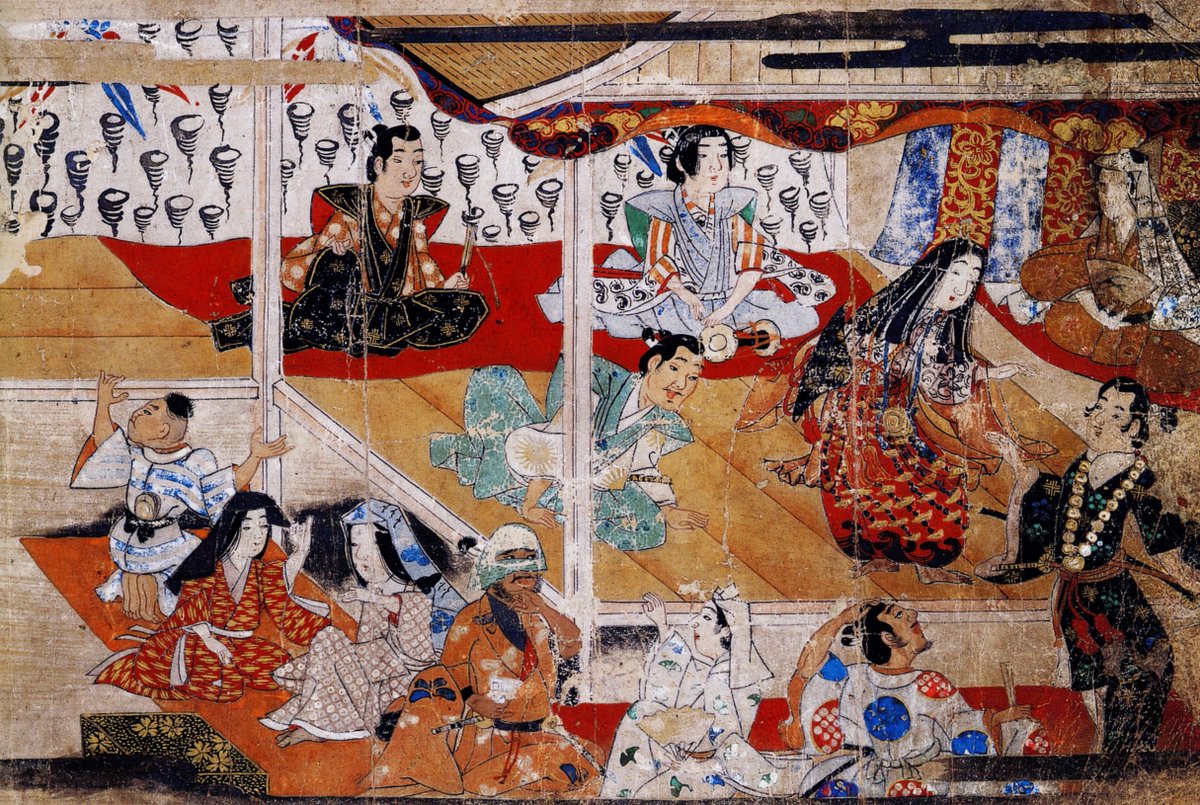 歌舞伎の祖として知られる阿国の舞台の様子が描かれた「阿国歌舞伎草紙