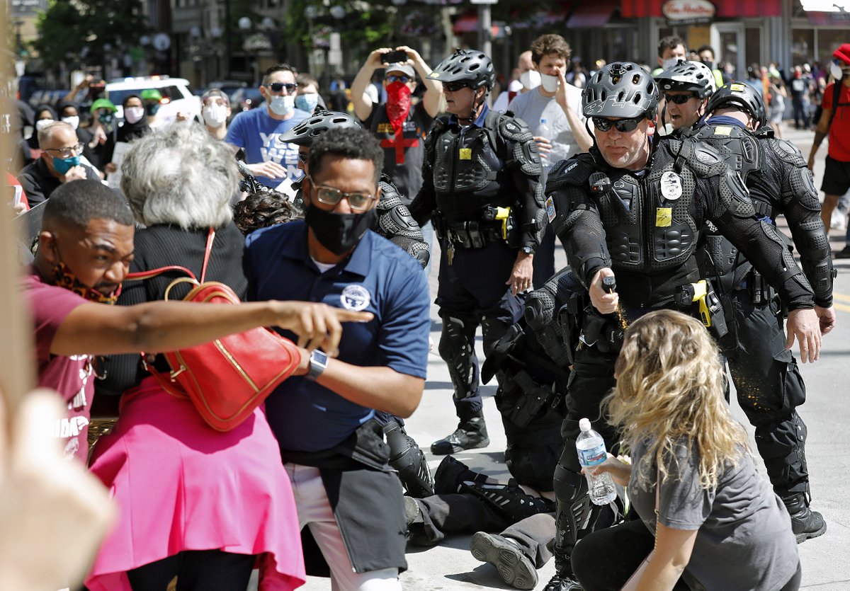 I’m angry and frustrated. Folks are being shot down while jogging and suffocating under the knee of injustice. Today, I saw with my own eyes that 99 percent of protesters were just trying to make their voices heard, while some... 1/4