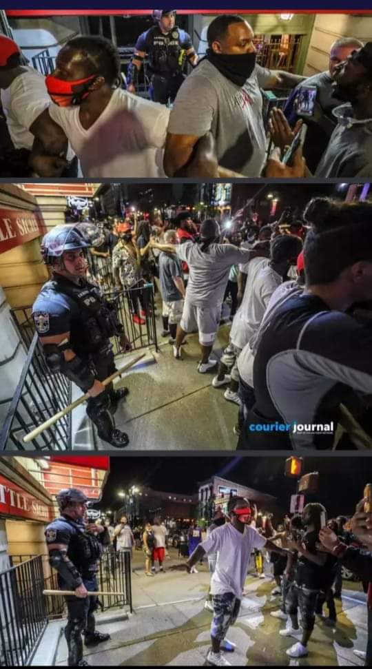 CarlCarlus's tweet image. Officer gets separated and protestors form human shield to protect him , nice! #BLACK_LIVES_MATTER