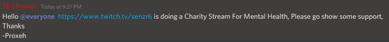 SevenExceptions's tweet photo. Hey Guys @SenzR6 is doing a charity please go show some support #mentalhealth 

https://t.co/CRyDqeNlM6 https://t.co/OapX8vOP5f