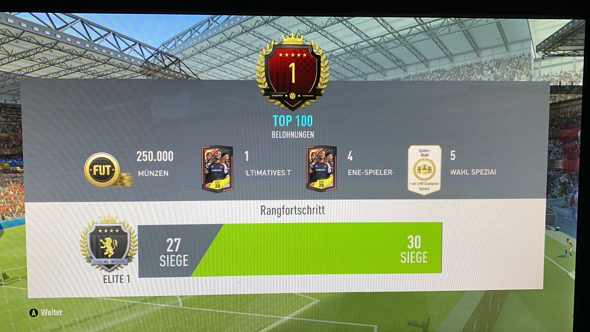 ProhunterFIFA's tweet image. Rank 1 ✅
30-0 ✅
11x Ligue 1 TOTS ✅
#fifa20 #FUTChampions